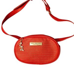 Marc New York Red Crossbody Bag with Gold Details